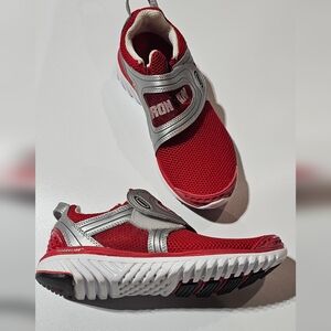K-Swiss Kids Shoes in Red and Silver